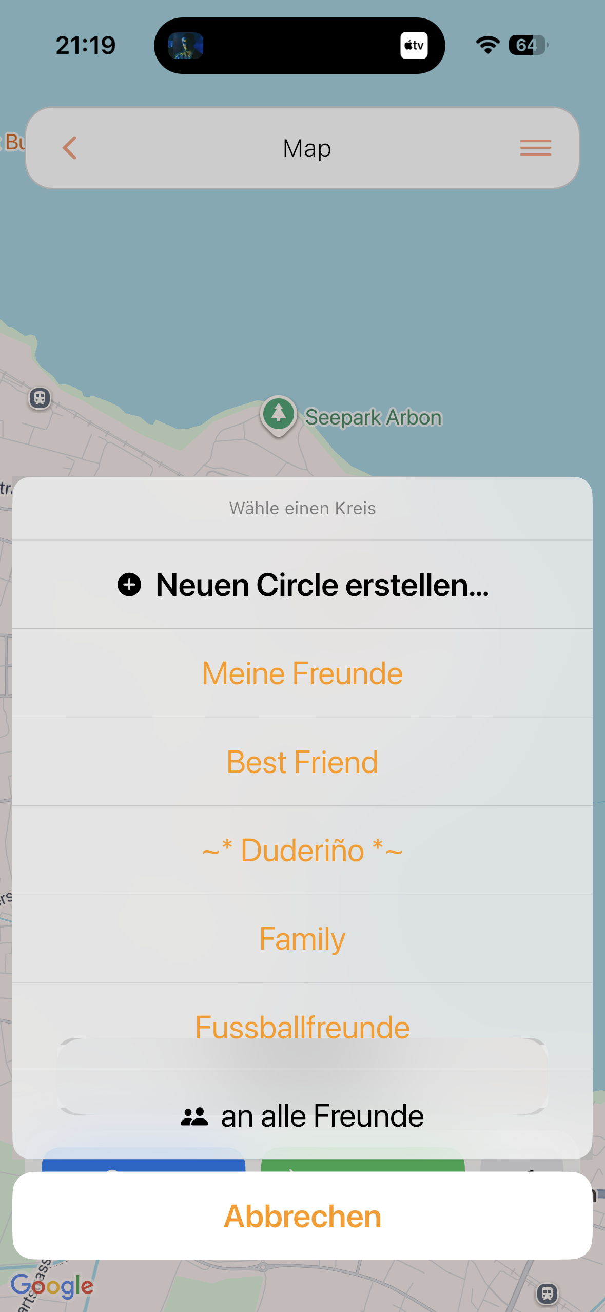 Circle-Auswahl in me°drop
